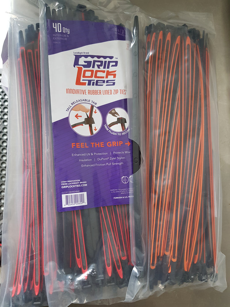 GripLock Ties - Releasable rubber lined cable ties