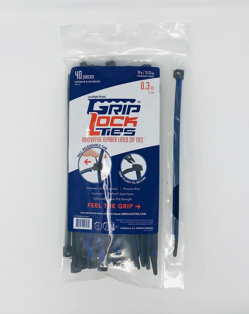 GripLock Ties - Releasable rubber lined cable ties