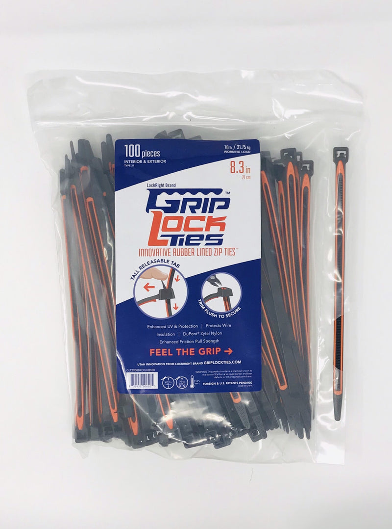 GripLock Ties - Releasable rubber lined cable ties