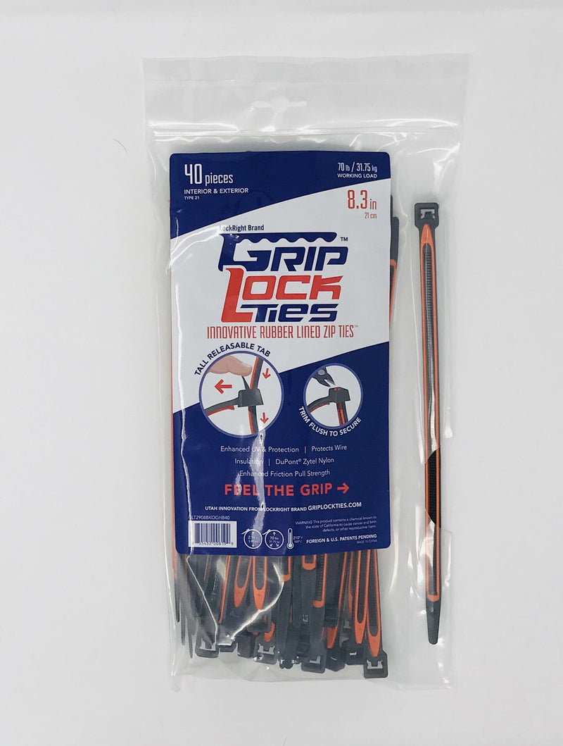GripLock Ties - Releasable rubber lined cable ties