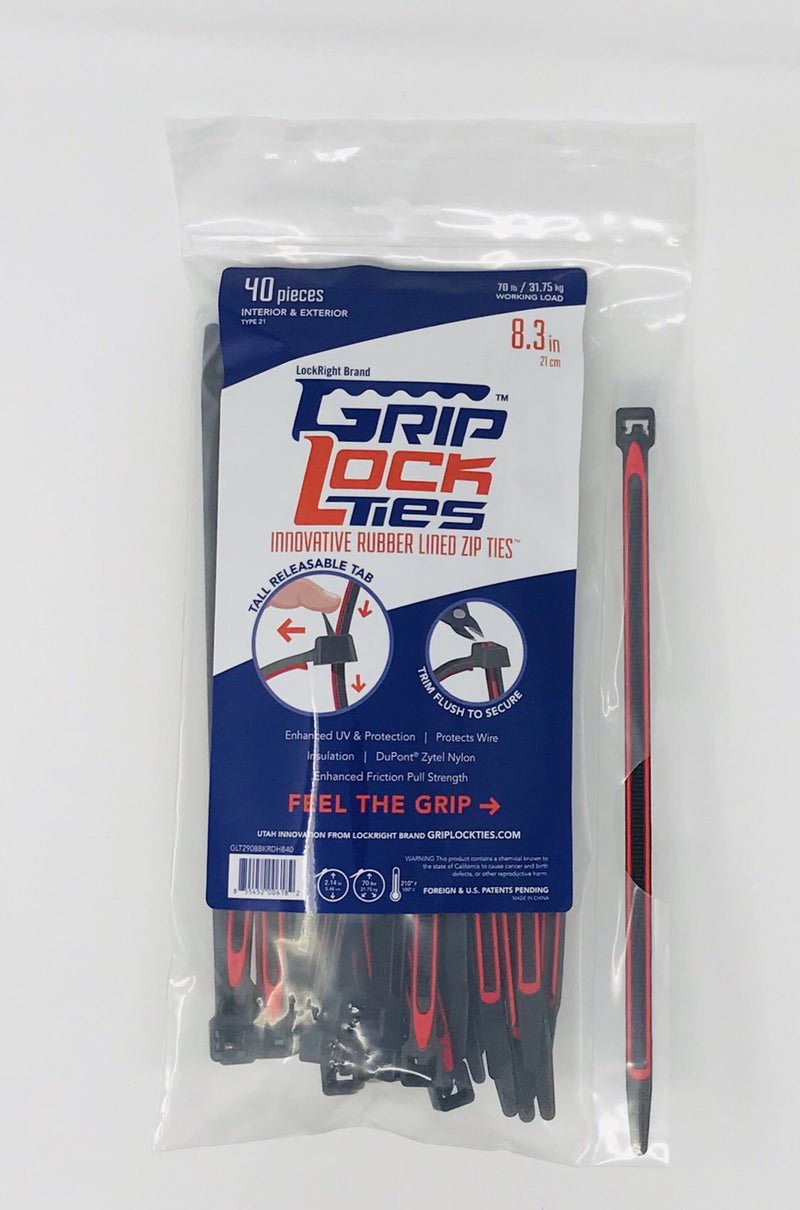 GripLock Ties - Releasable rubber lined cable ties