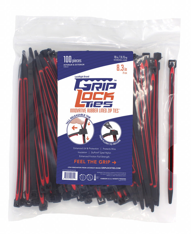GripLock Ties - Releasable rubber lined cable ties